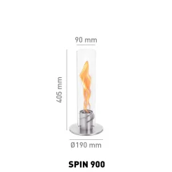 New Spin 900 Tischfeuer & Windlicht, inkl. Bioethanol Flüssig-Brennstoff Weihnachtsbeleuchtung|Kerzen & Windlichter