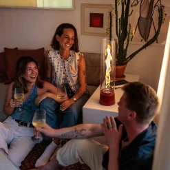 New Spin air 1200 Tischfeuer & Windlicht, inkl. Bioethanol Flüssig-Brennstoff Weihnachtsbeleuchtung|Kerzen & Windlichter