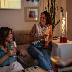 New Spin air 1200 Tischfeuer & Windlicht, inkl. Bioethanol Flüssig-Brennstoff Weihnachtsbeleuchtung|Kerzen & Windlichter