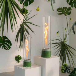 New Spin air 1200 Tischfeuer & Windlicht, inkl. Bioethanol Flüssig-Brennstoff Weihnachtsbeleuchtung|Kerzen & Windlichter