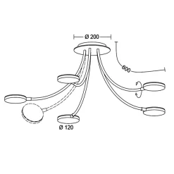 Outlet Flex D5 LED Deckenleuchte Deckenleuchten|Flur