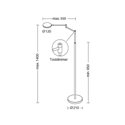 New Plano B LED Stehleuchte Stehleuchten|Leseleuchten