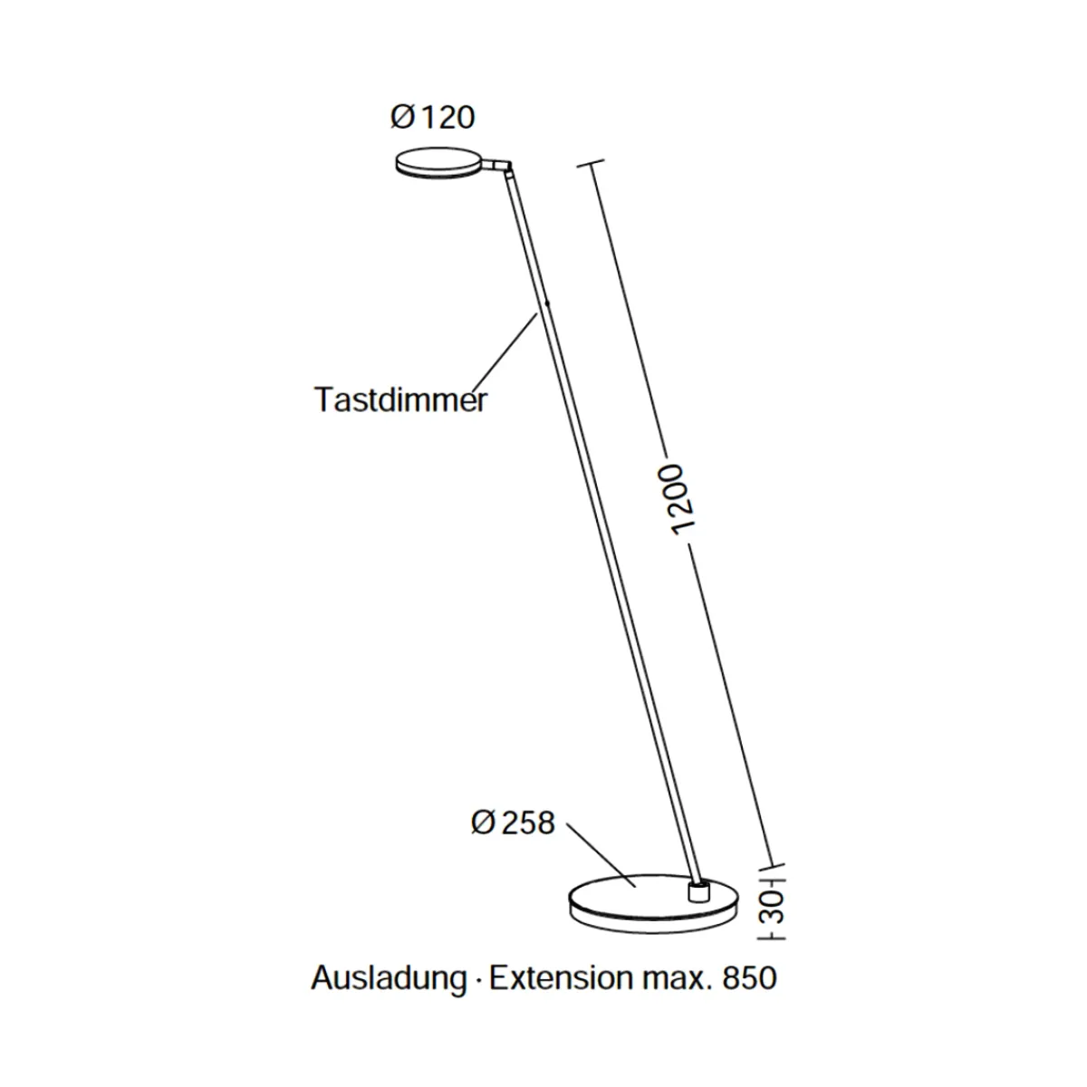 Plano S LED Stehleuchte Stehleuchten|Leseleuchten