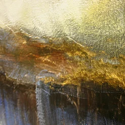 Outlet Gemälde Abstrakt in Gold und Blau, 120 x 90 cm Bilder|Flur