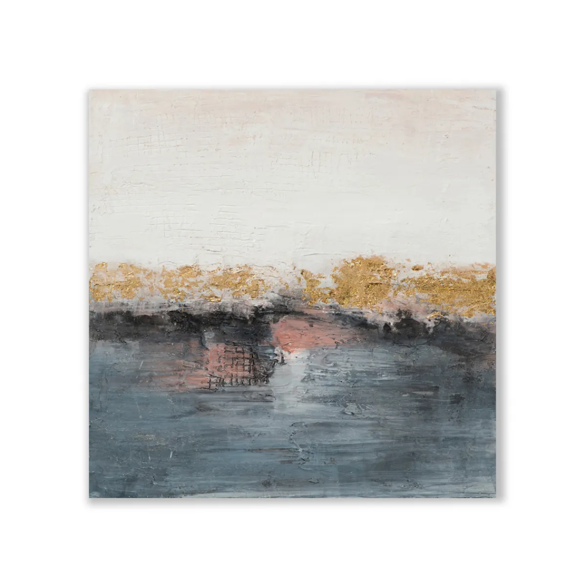 Hot Gemälde Abstrakt in Nude und Blau, 60 x 60 cm Bilder|Flur