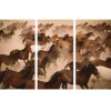 Glasbild Digitaldruck Wildpferde II, 3er-Set, 120 x 180 cm Bilder|Flur