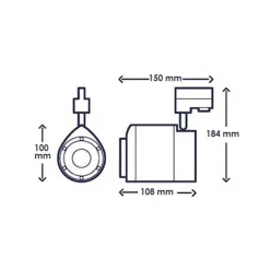 New Camita ColourDrop 22W Tracklight LED Schienenstrahler Shopbeleuchtung|Museen/Showrooms