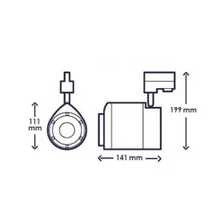 New Camita ColourDrop 33W Tracklight LED Schienenstrahler Shopbeleuchtung|Strahler