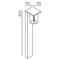 Dia poller LED Pollerleuchte Wege/Zufahrten|Hauseingänge