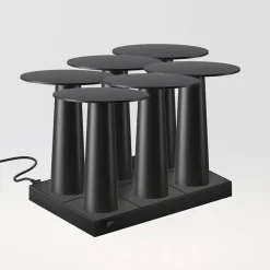 Outlet 6er Set Lix Mini LED Akkuleuchte inkl. Multi-Kontaktladestation Gastronomie|Terrassen