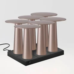 Outlet 6er Set Lix Mini LED Akkuleuchte inkl. Multi-Kontaktladestation Gastronomie|Terrassen