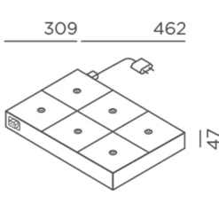 Outlet 6er Set Lix Mini LED Akkuleuchte inkl. Multi-Kontaktladestation Gastronomie|Terrassen