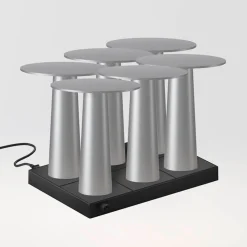 Outlet 6er Set Lix Mini LED Akkuleuchte inkl. Multi-Kontaktladestation Gastronomie|Terrassen