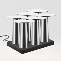 Outlet 6er Set Lix Mini LED Akkuleuchte inkl. Multi-Kontaktladestation Gastronomie|Terrassen