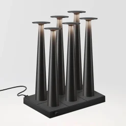 New 6er Set Lix Skinny LED Akkuleuchte inkl. Multi-Kontaktladestation Hotellerie|Gastronomie