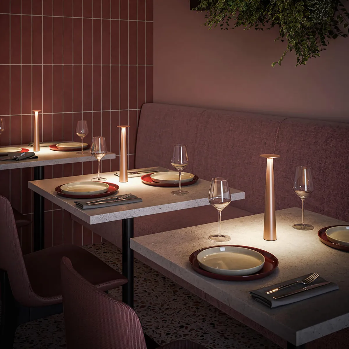 New 6er Set Lix Skinny LED Akkuleuchte inkl. Multi-Kontaktladestation Hotellerie|Gastronomie