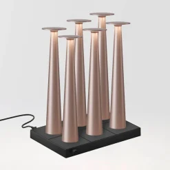 New 6er Set Lix Skinny LED Akkuleuchte inkl. Multi-Kontaktladestation Hotellerie|Gastronomie