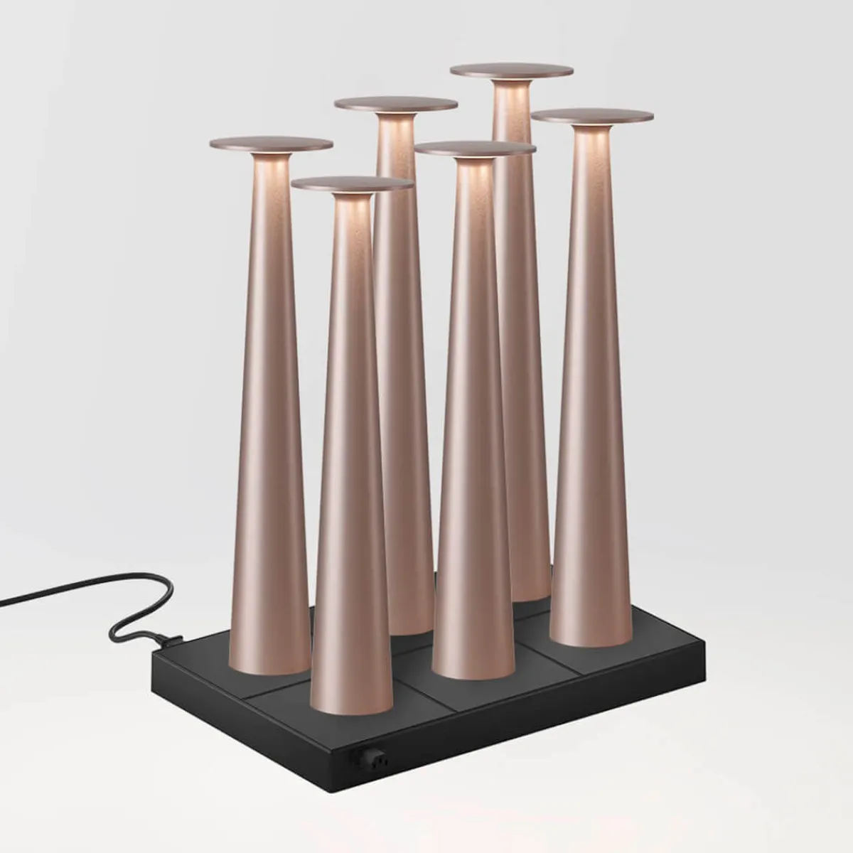 New 6er Set Lix Skinny LED Akkuleuchte inkl. Multi-Kontaktladestation Hotellerie|Gastronomie