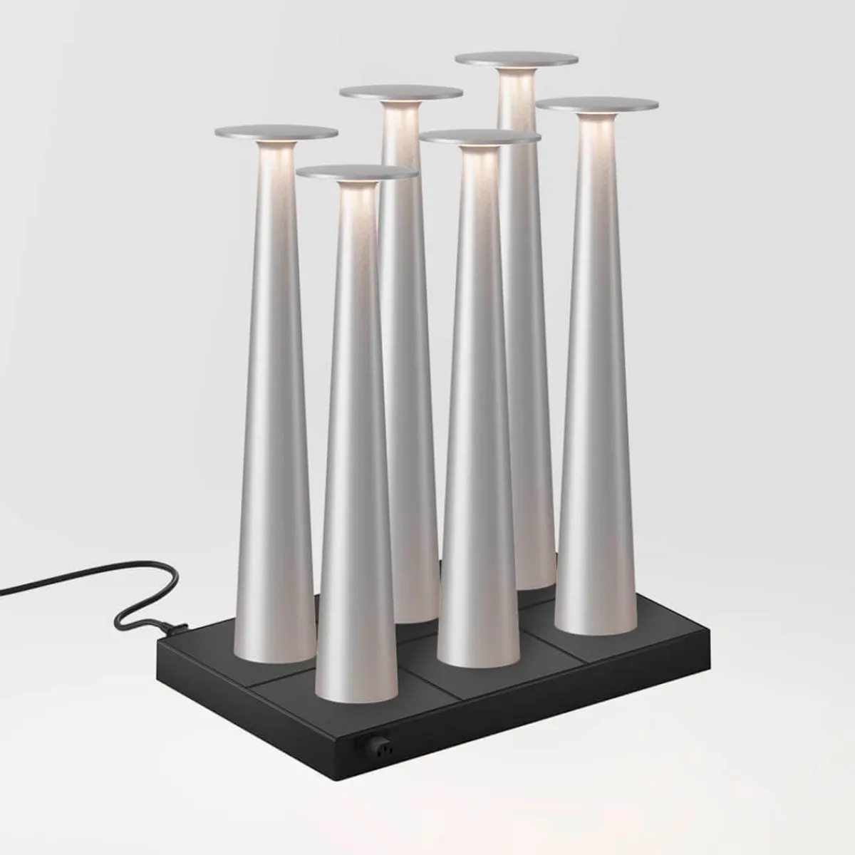 New 6er Set Lix Skinny LED Akkuleuchte inkl. Multi-Kontaktladestation Hotellerie|Gastronomie