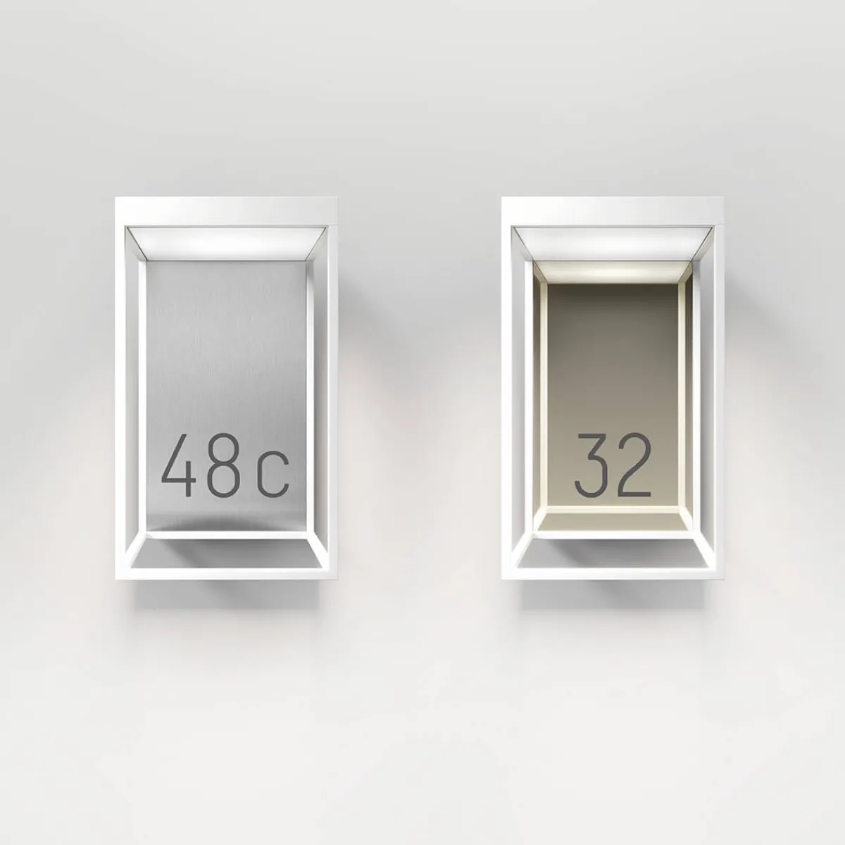 New Gic number LED Außenwandleuchte, pure white Hauseingänge|Fassaden