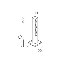 Outlet Lin Base LED Pollerleuchte Wege/Zufahrten|Stehleuchten