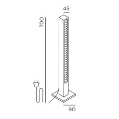 Outlet Lin Base LED Pollerleuchte Wege/Zufahrten|Stehleuchten