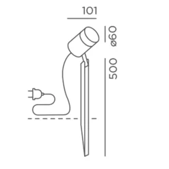 Outlet Piek Spot 50 LED Spießstrahler Wege/Zufahrten|Grünflächen