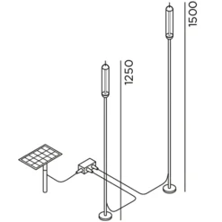 Sale Reed solar set 2 x LED Erdspießleuchte mit Solarpanel Wege/Zufahrten|Grünflächen