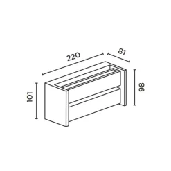 Hot Slat LED Wand- / Deckenleuchte Hauseingänge|Fassaden