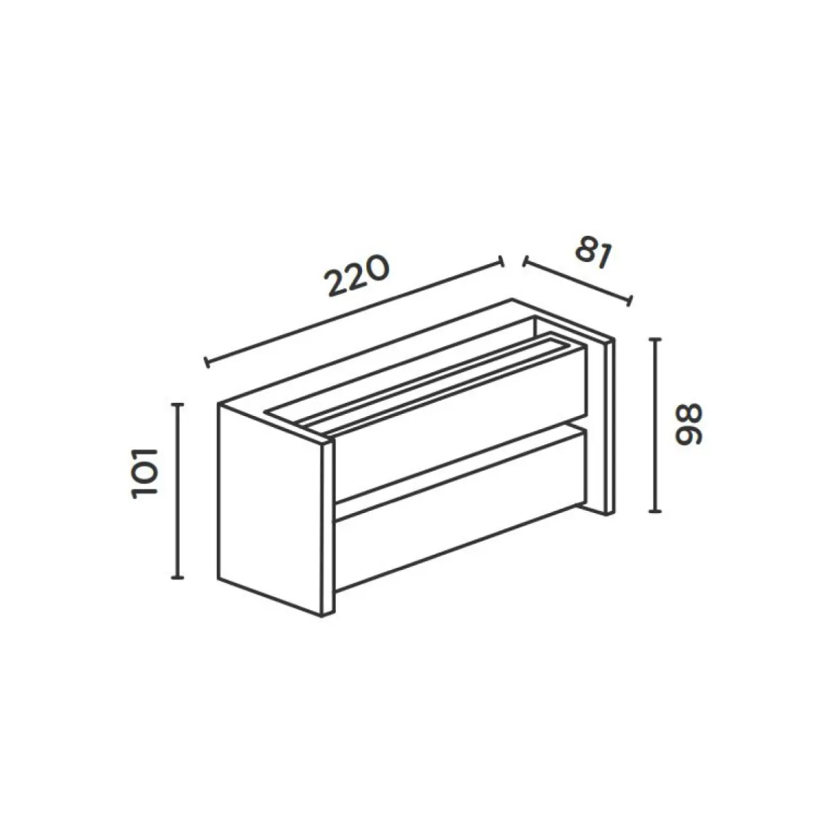 Hot Slat LED Wand- / Deckenleuchte Hauseingänge|Fassaden