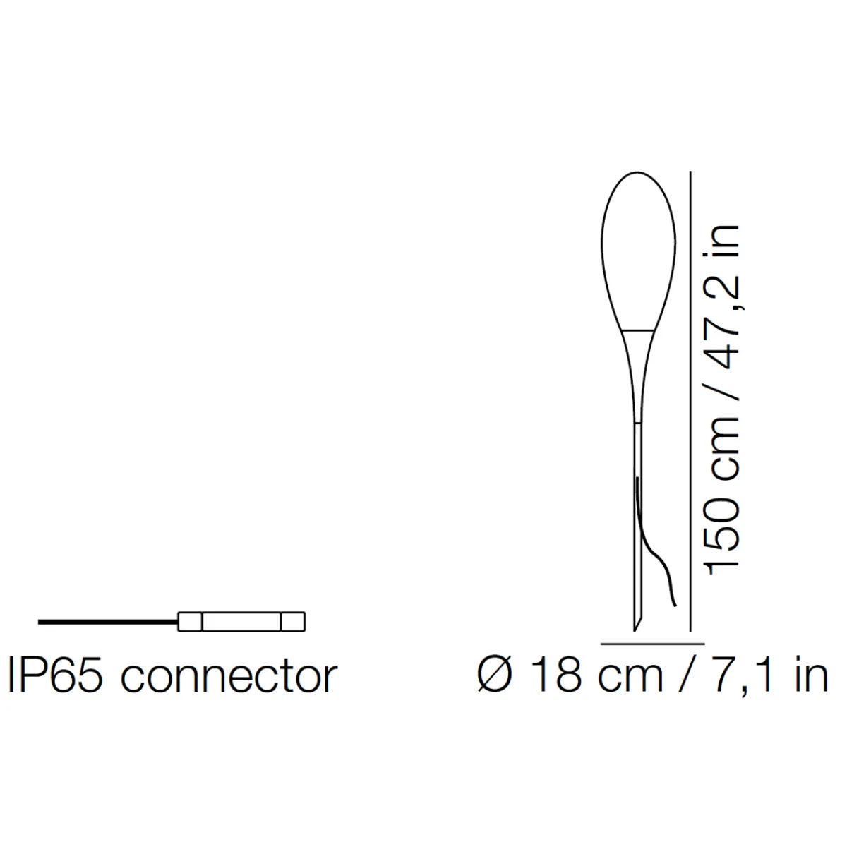 Clearance Spillo Outdoor Stehleuchte Wege/Zufahrten|Terrassen