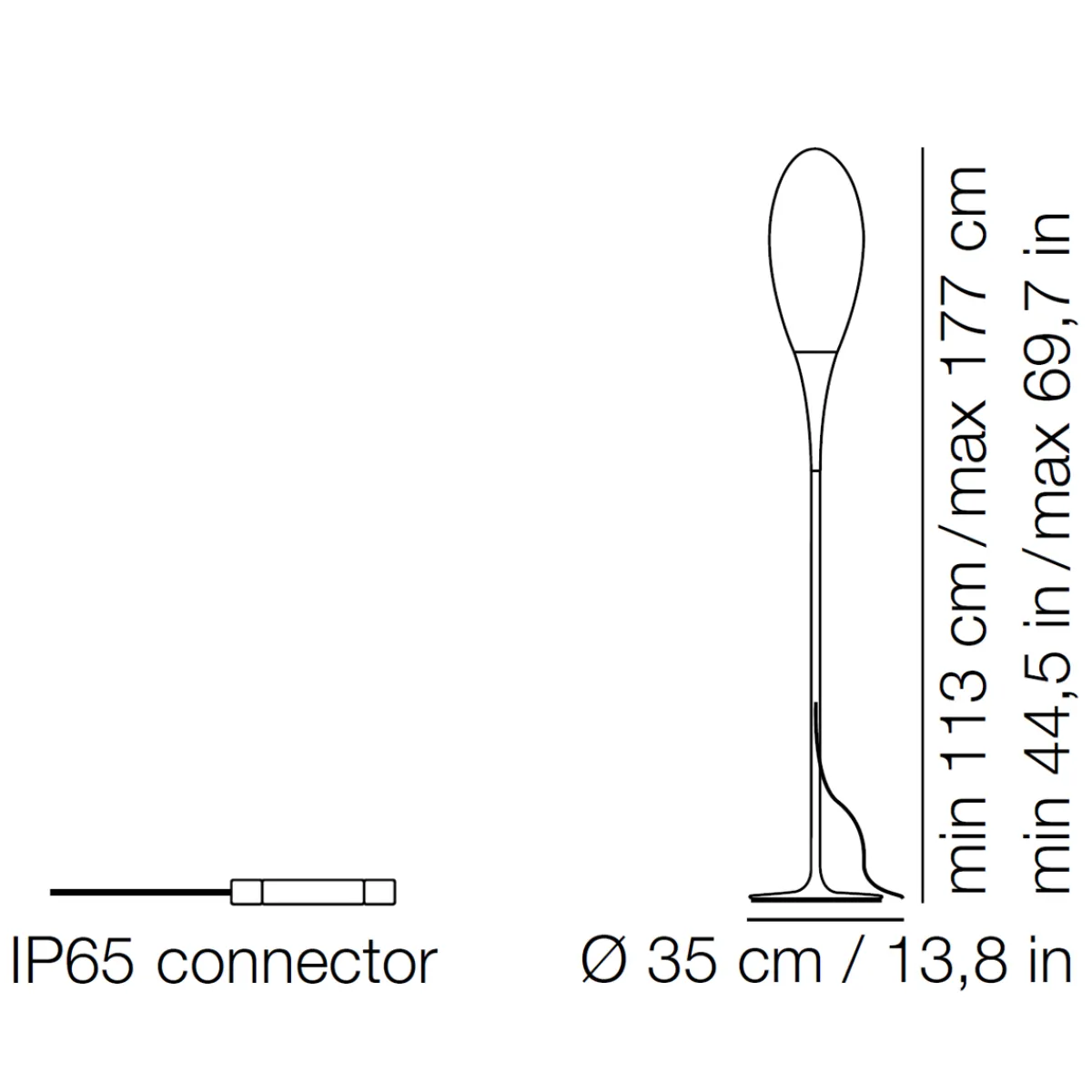 Clearance Spillo Outdoor Stehleuchte Wege/Zufahrten|Terrassen