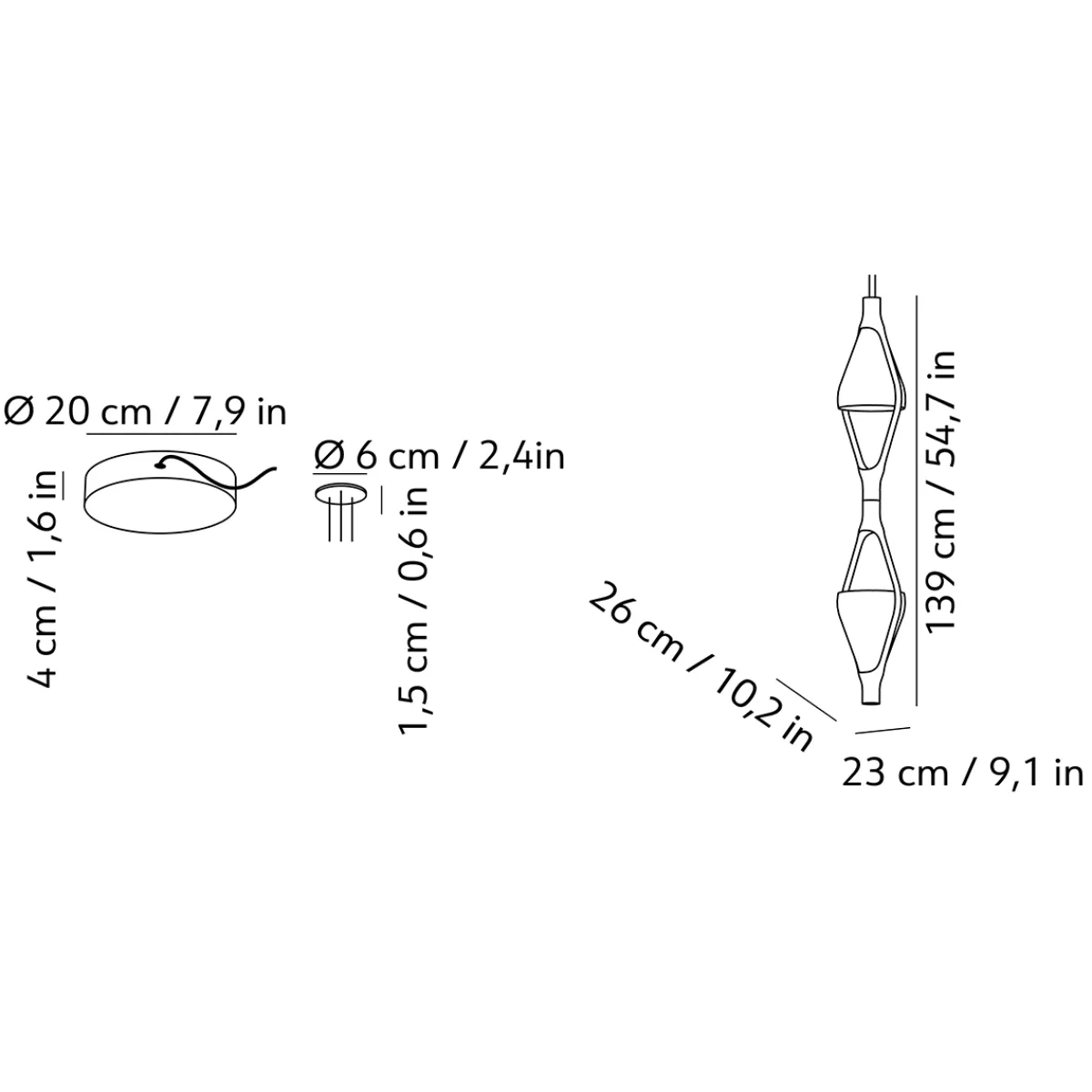 Outlet Viceversa 2 LED Pendelleuchte Pendelleuchten|Flur