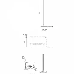 Clearance Stem Maxi LED Solarleuchte für Elektron Ladestation Terrassen|Stehleuchten
