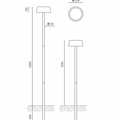 Online Sundress LED Akku-Solarleuchte mit Mast Wege/Zufahrten|Stehleuchten