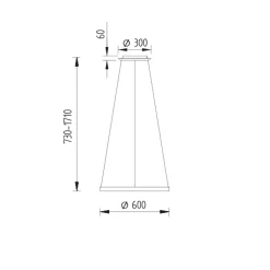 Svea-L60 LED Pendelleuchte, höhenverstellbar Küche|Essbereiche