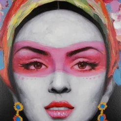 Ölbild Blumengeschmückte Dame, 120 x 80 cm Bilder|Flur