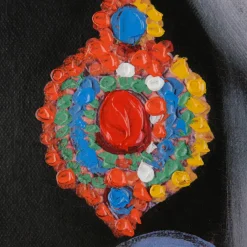 Ölbild Blumengeschmückte Dame, 120 x 80 cm Bilder|Flur