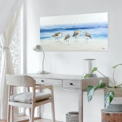 Online Ölbild Möwen am Strand, 70 x 140 cm Bilder|Flur