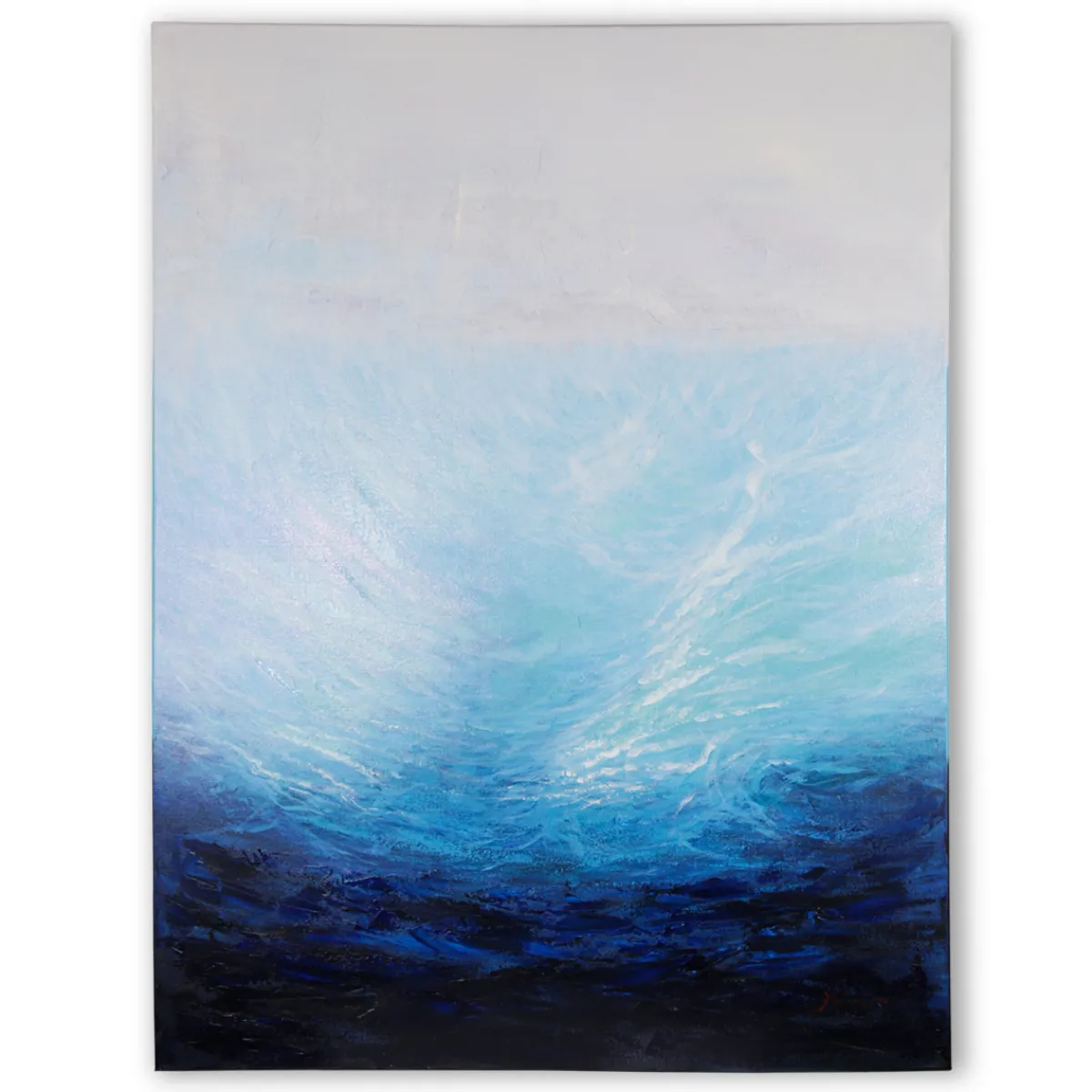 Outlet Ölbild Nuancen von Blau, 120 x 90 cm Bilder|Flur