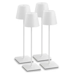 Outlet 4er Set Outdoor LED Akku-Tischleuchte Hotellerie|Gastronomie