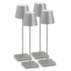Outlet 4er Set Outdoor LED Akku-Tischleuchte Hotellerie|Gastronomie