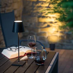 Outlet 4er Set Outdoor LED Akku-Tischleuchte Hotellerie|Gastronomie
