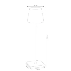 Outlet 4er Set Outdoor LED Akku-Tischleuchte Hotellerie|Gastronomie