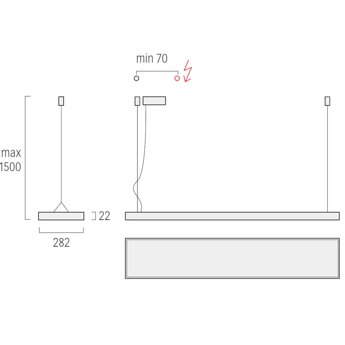 Outlet Cubic-P1 Superflat Pendelleuchte Pendelleuchten|Objektbeleuchtung