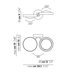 Outlet Nautilus LED Wandleuchte, 2700 K Wandleuchten|Flur