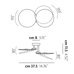 Hot Puzzle Double Round LED Wand- / Deckenleuchte Wohnzimmer|Schlafzimmer