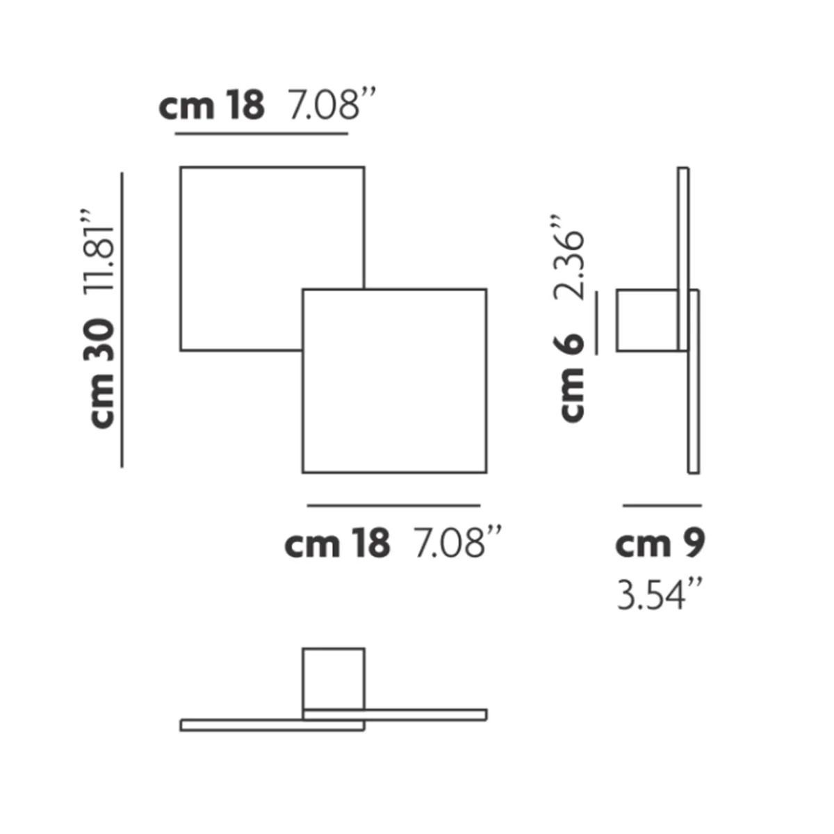 Sale Puzzle Double Square LED Wand- / Deckenleuchte Schlafzimmer|Flur