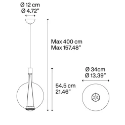 Outlet Sky-Fall Round Large LED Pendelleuchte Pendelleuchten|Schlafzimmer