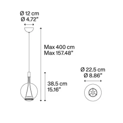 Hot Sky-Fall Round Medium LED Pendelleuchte Pendelleuchten